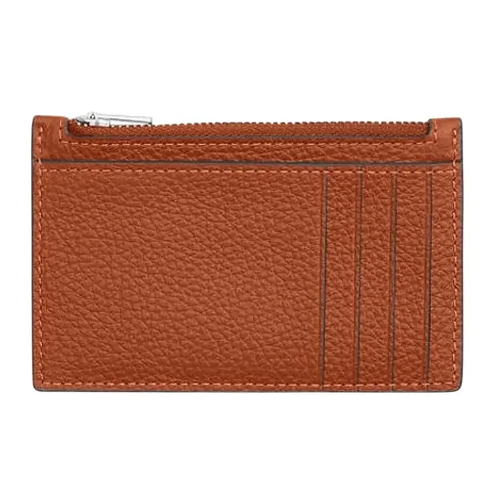 Coach Pebbled Leather Zip Card Case